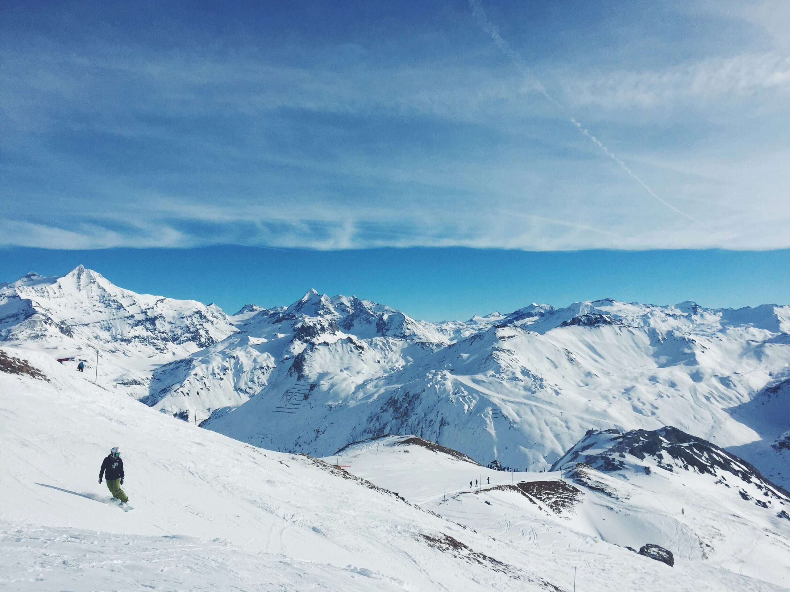 Domaine skiable de Tignes sous la neige